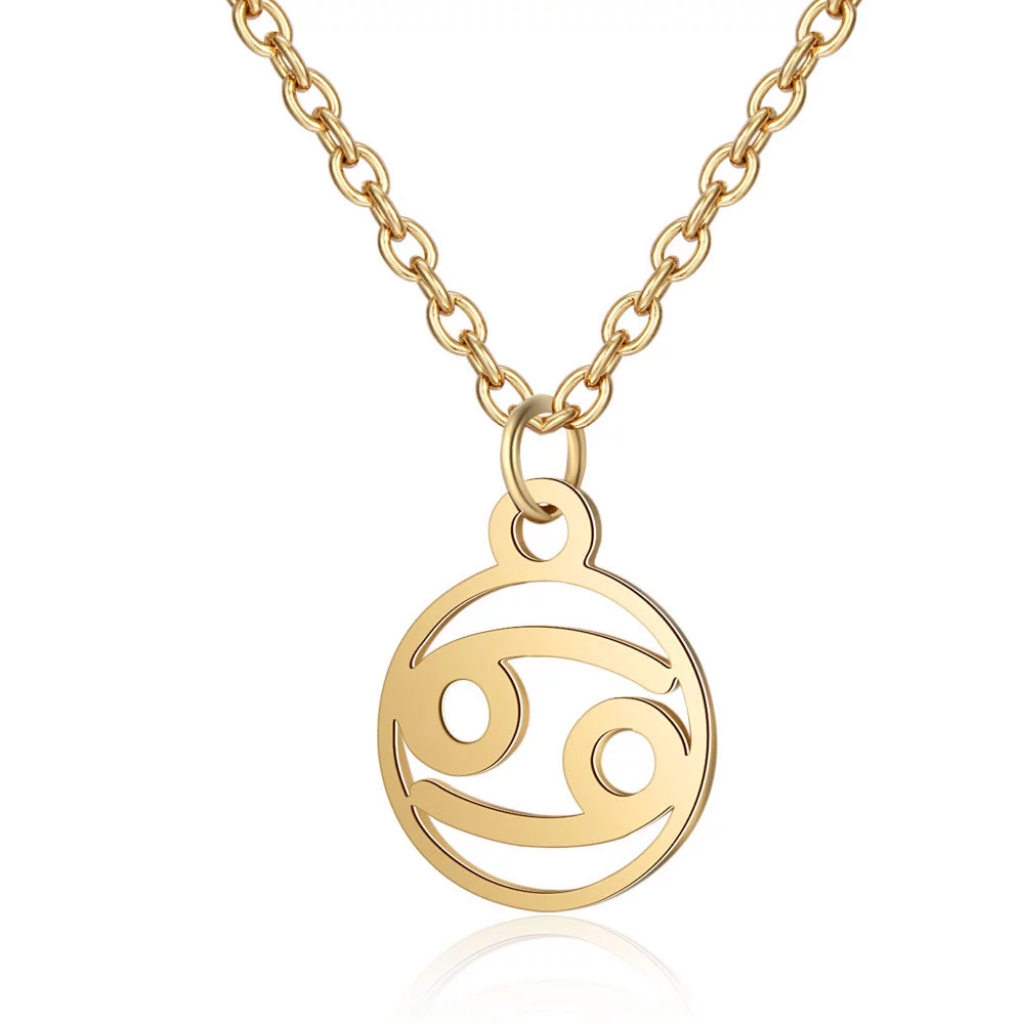 3/$24 Cancer Zodiac Symbol Charm Necklace
